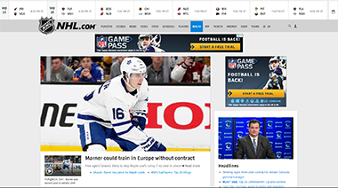 중개소 해외 대표 스포트 공식사이트 리스트 이미지 / NHL [미국아이스하키] nhl.com
